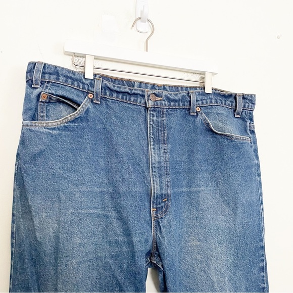 Vintage Levi’s 517 Bootcut Blue Jeans Orange Tab Size 42 x 30 USA Made Denim - Picture 2 of 11